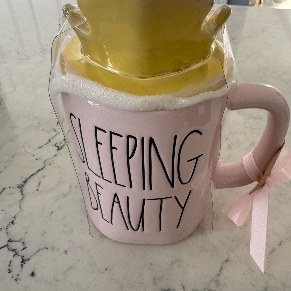 Disney Sleeping Beauty Pink Mug with Yellow Lid